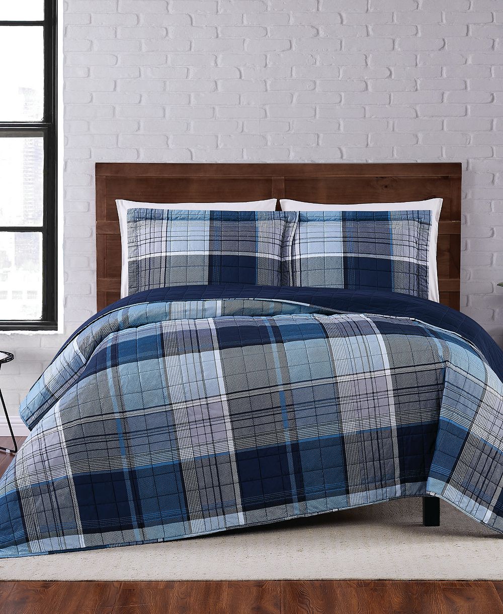 Truly Soft Trey Plaid 2-Pc. Quilt Set, Twin XL