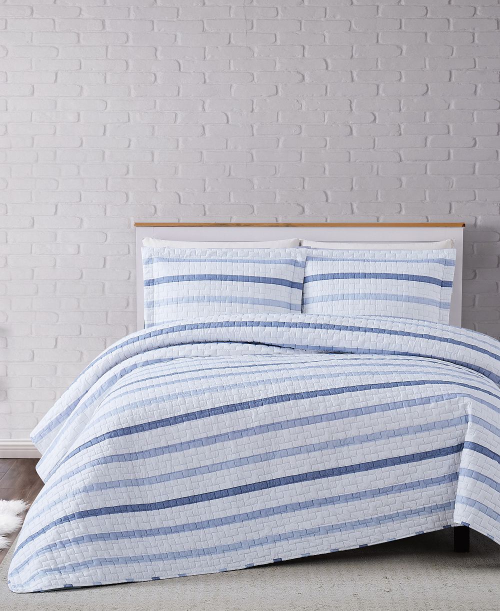Комплект из 2 предметов Truly Soft Waffle Stripe Quilt, Twin XL
