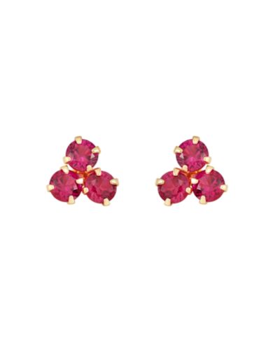 Серьги-гвоздики с рубином (3/4 ct. t.w.) в 10k желтом золоте