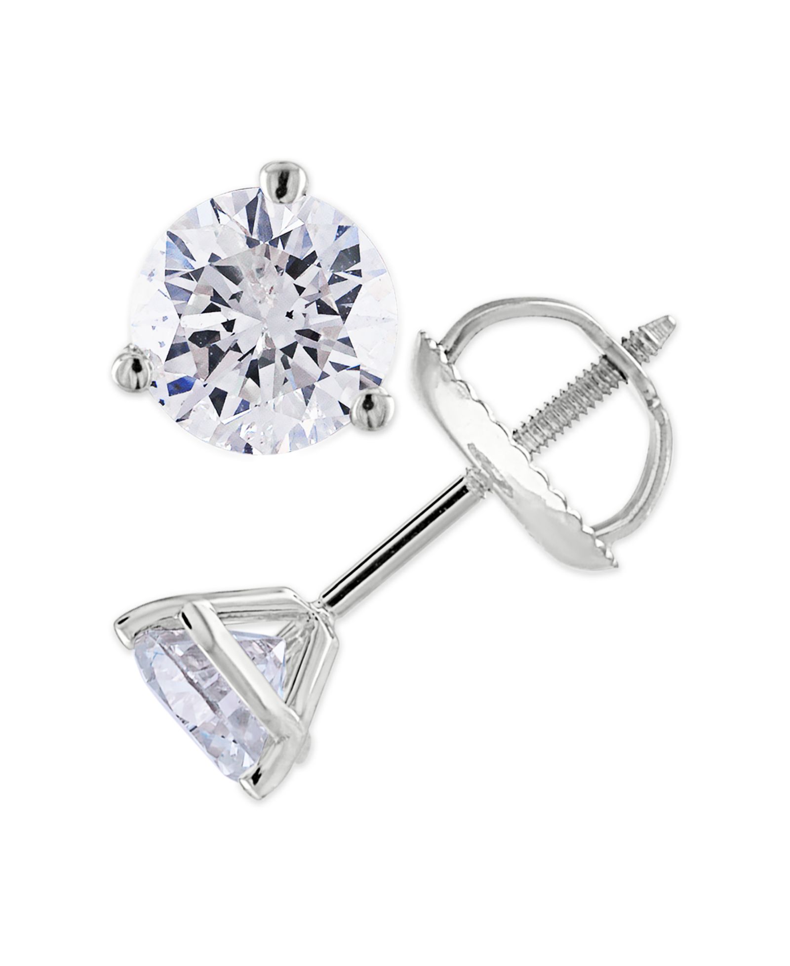 Серьги-гвоздики с бриллиантами (1/3 ct. t.w.), 14k White или Yellow Gold