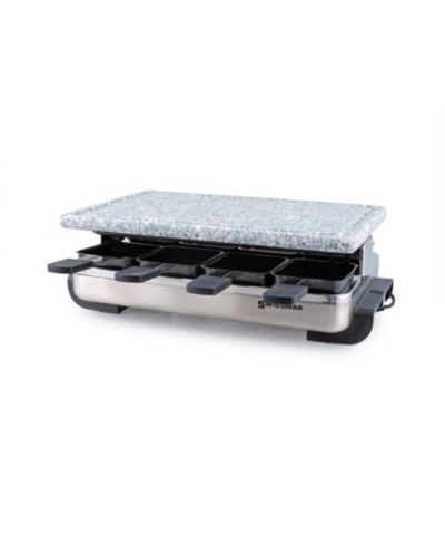 SWISSMAR 8 Person Stelvio Raclette Party Grill with Granite Stone Grill Top