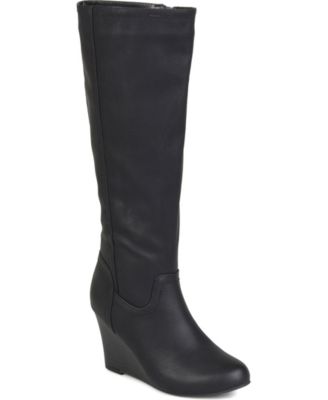 Journee Collection Women's Langly Knee High Wedge Boots