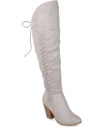 Женские сапоги-ботфорты Journee Collection Spritz Lace Up Over The Knee