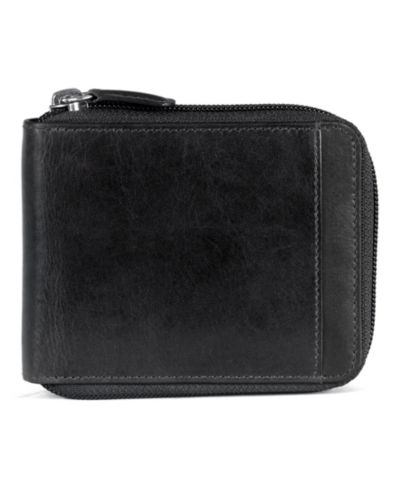 Мужской кошелек Mancini Casablanca Collection RFID Secure Center Zippered с отстегивающимся картхолдером