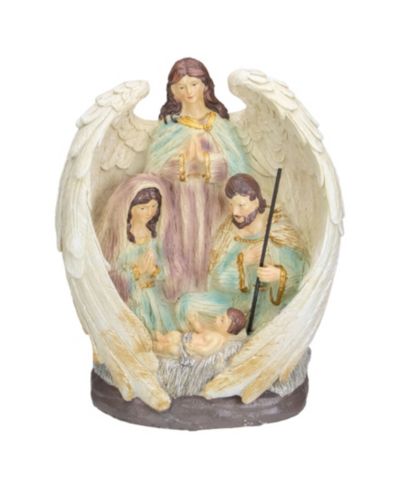 Рождественское украшение Northlight 11.25" Holy Family and Angel Nativity Table Decoration