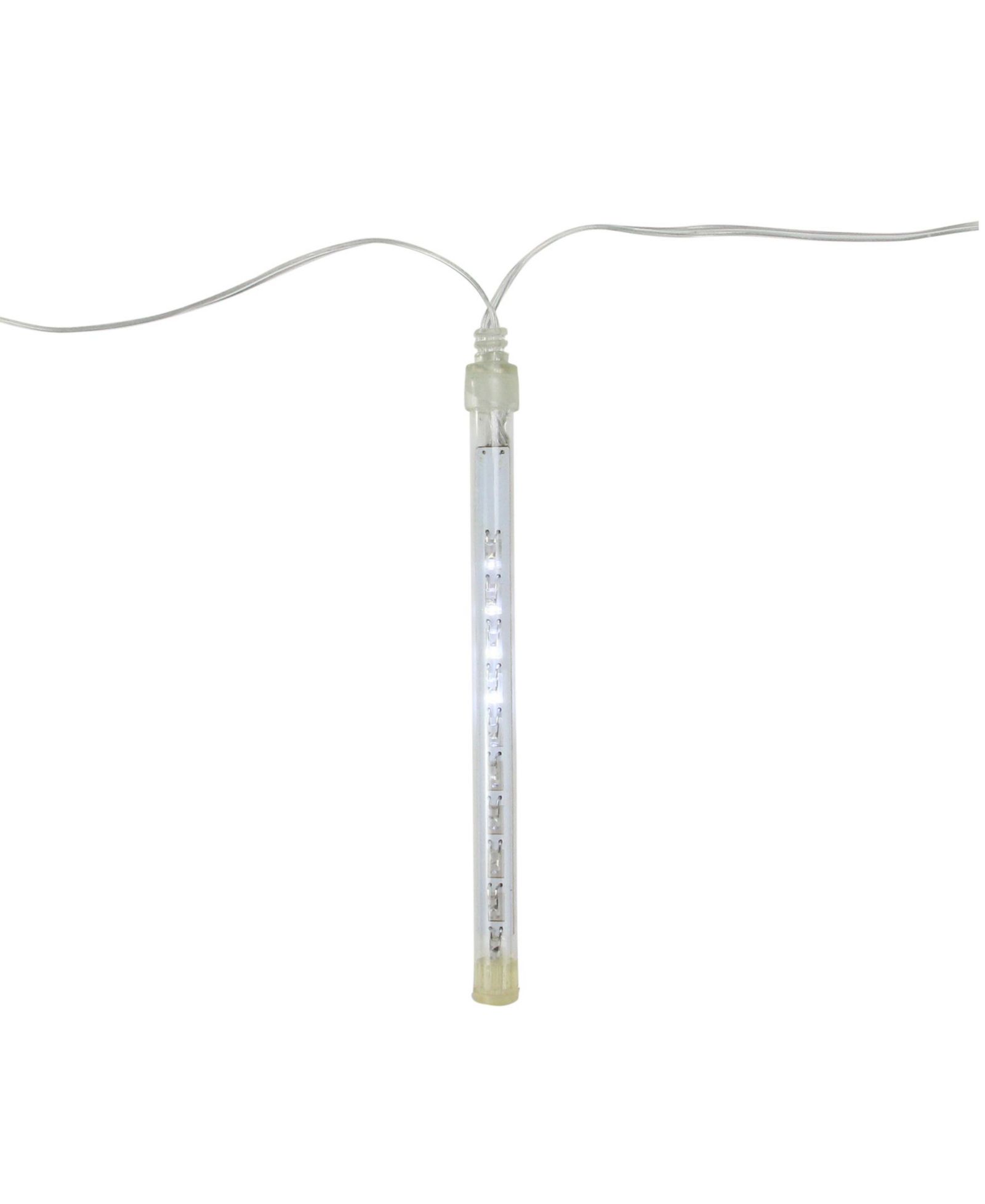 Northlight Set of 10 Dripping Transparent Icicle Snowfall Christmas Light Tubes 6.5"