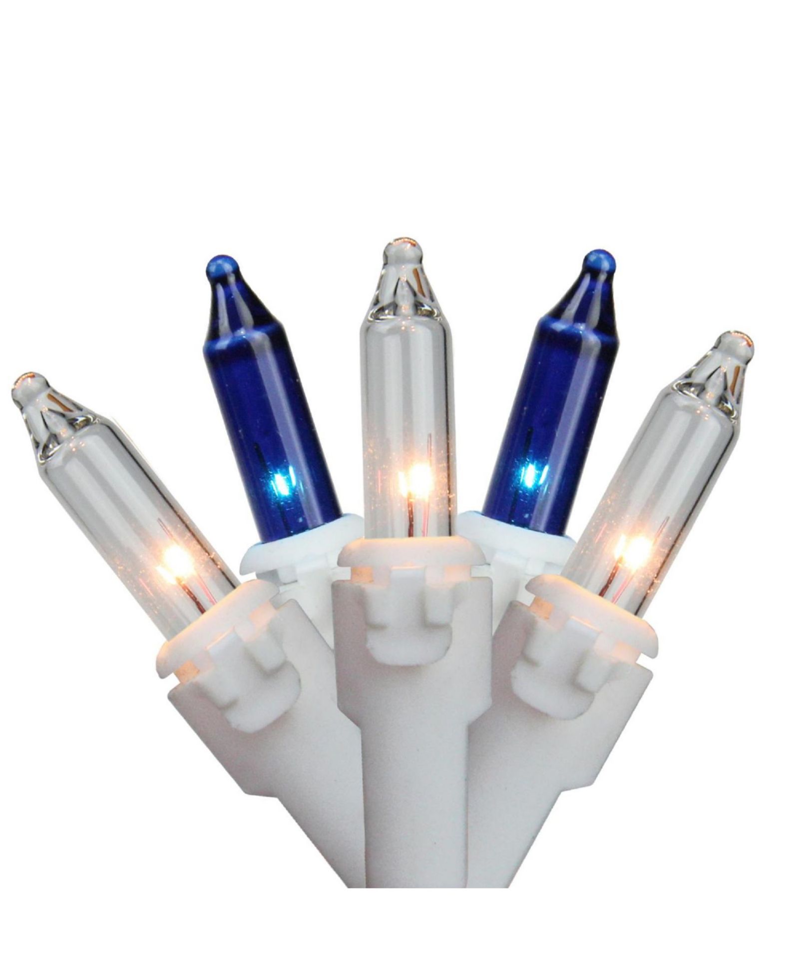 Northlight Set of 100 Blue Clear Mini Christmas Lights 2.5" Spacing - White Wire