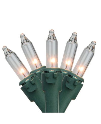 Northlight Set of 100 Clear Mini Christmas Lights 2.5" Spacing - Green Wire