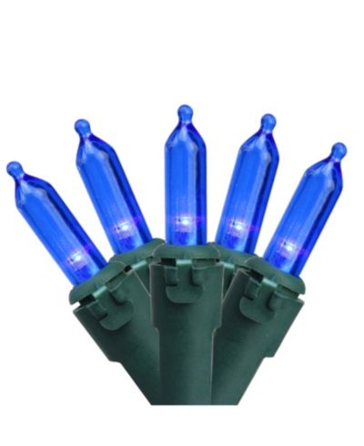 Гирлянда Northlight Blue LED Mini Christmas Lights 4" Spacing - Green Wire, 100 шт