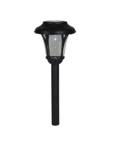 Солнечный фонарь Northlight 12" Black с белым LED и колышком для газона