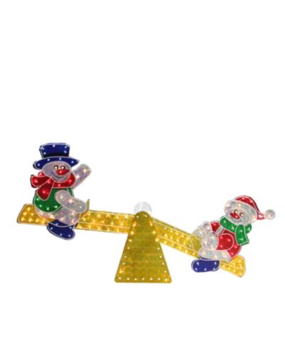 Рождественское украшение Northlight Holographic Snowmen on See Saw