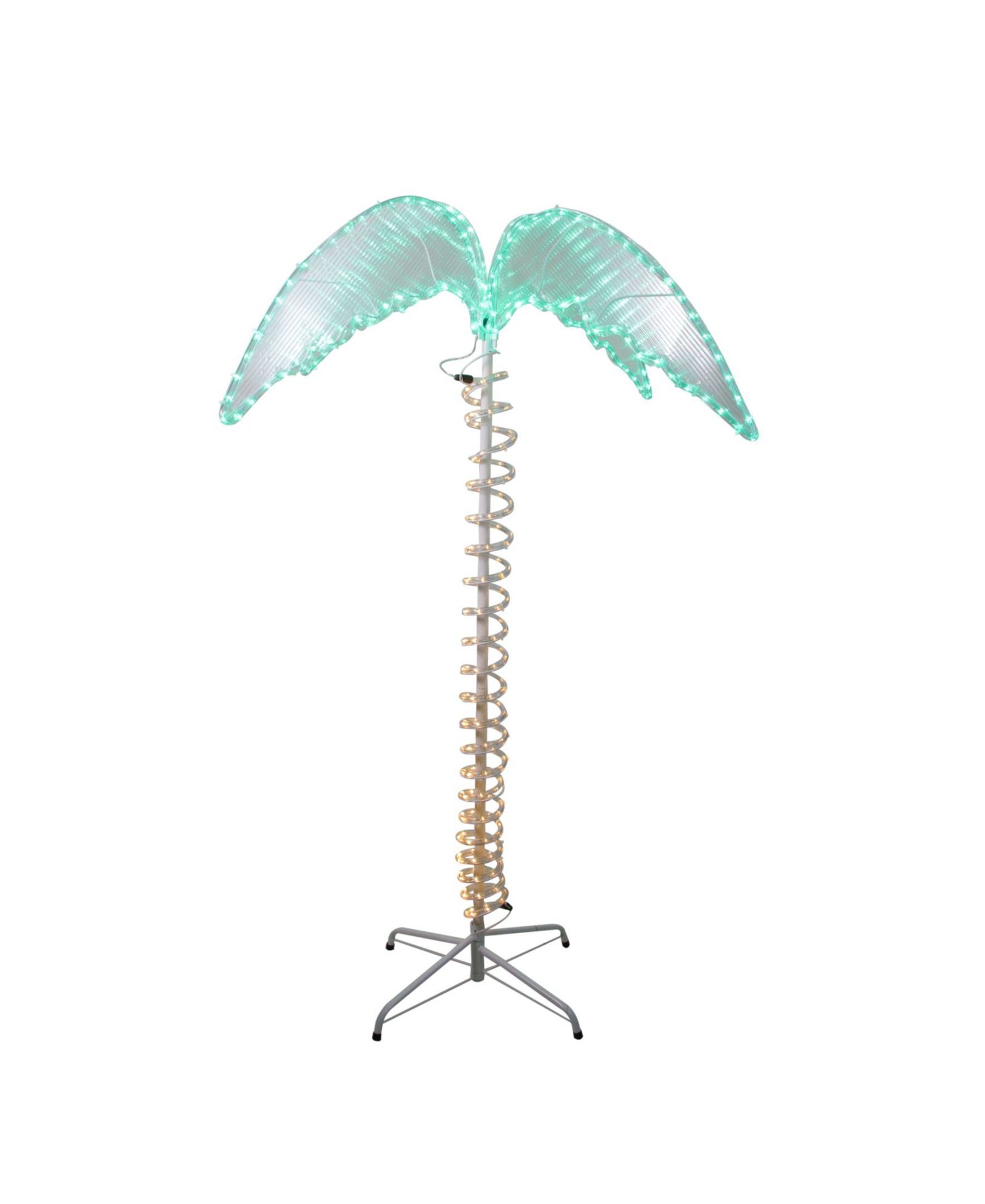 Northlight 4.5' Green and Tan LED Palm Tree Rope Light Outdoor Decoration