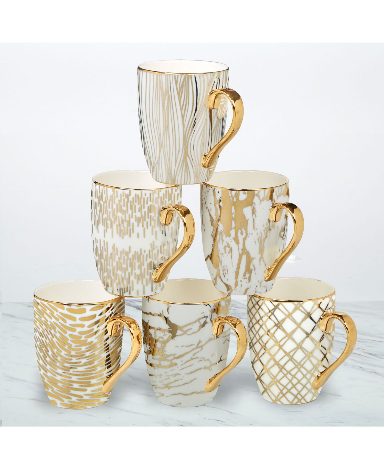 Certified International Matrix Tone Mugs, Set of 6