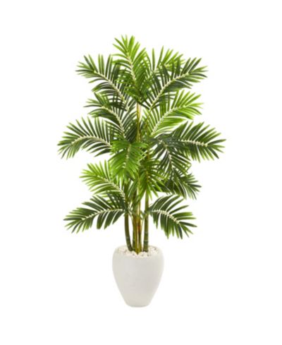 Nearly Natural искусственное дерево Areca Palm в белом кашпо