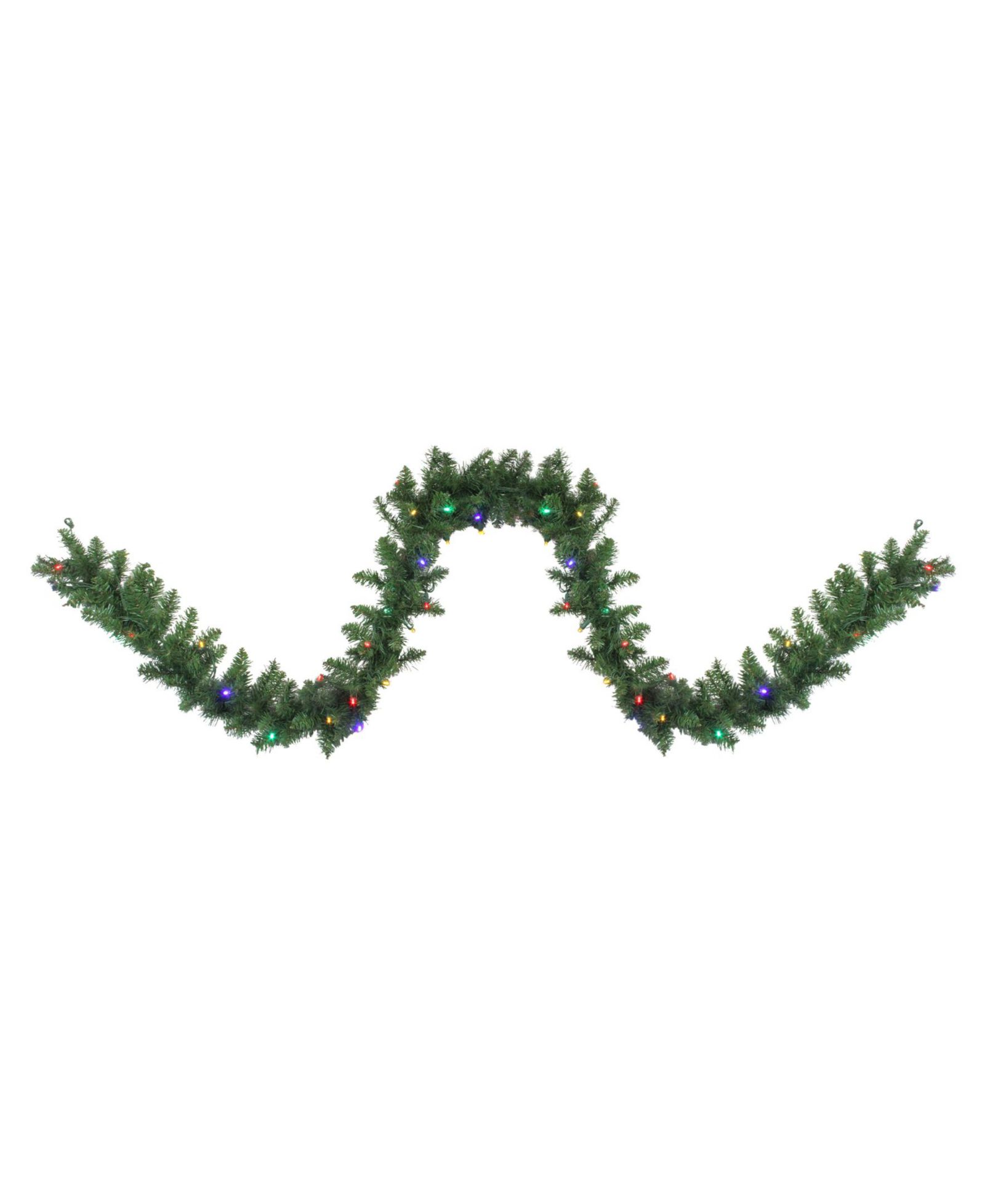 Northlight 9' Pre-Lit Northern Pine Artificial Christmas Garland - Multi-Color LED Lights