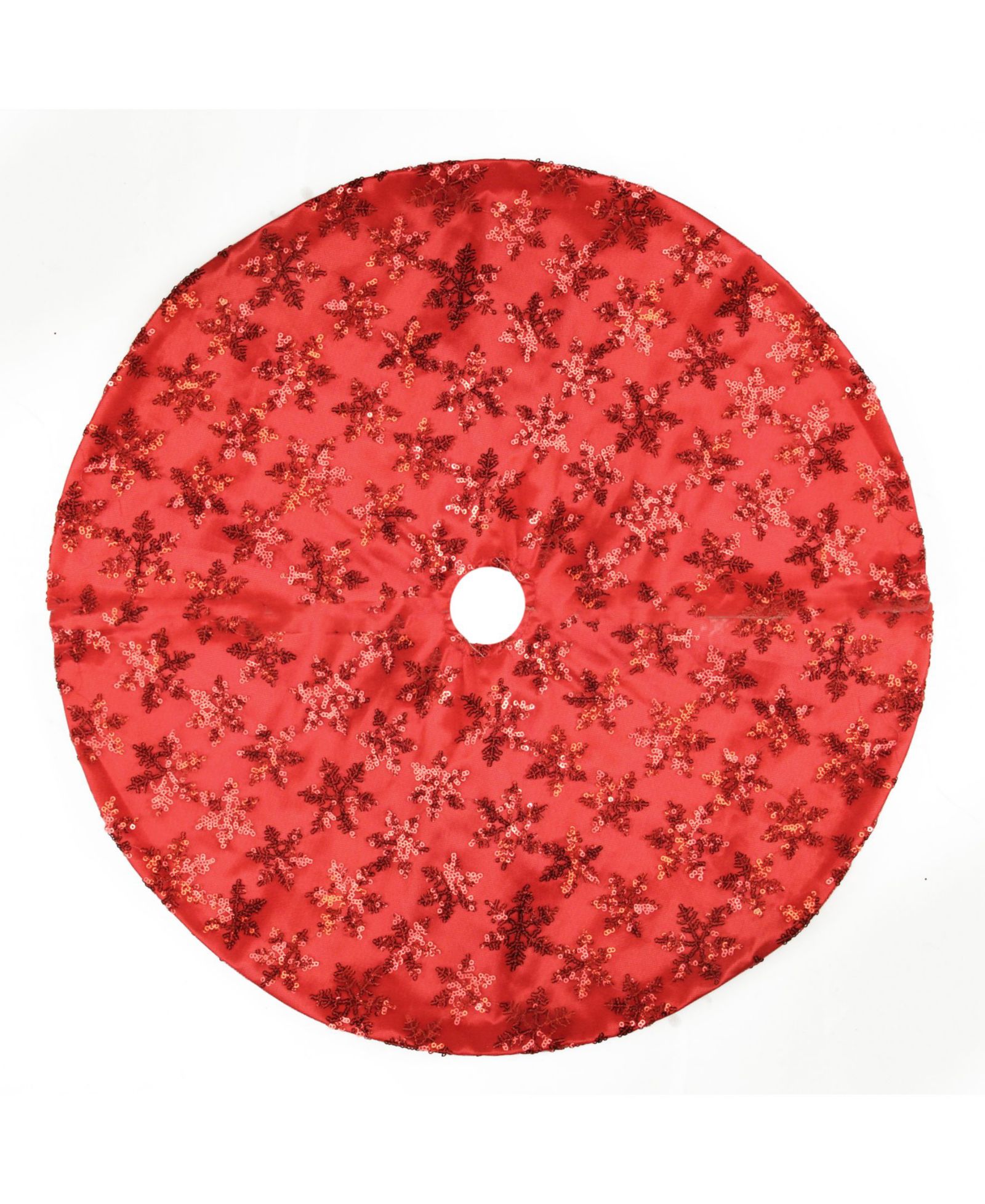 Юбка под елку Northlight 20" Red Sequin Snowflake Pattern Mini Christmas Tree Skirt