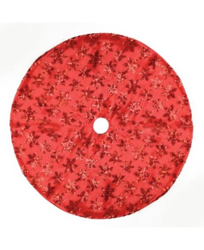 Юбка под елку Northlight 20" Red Sequin Snowflake Pattern Mini Christmas Tree Skirt