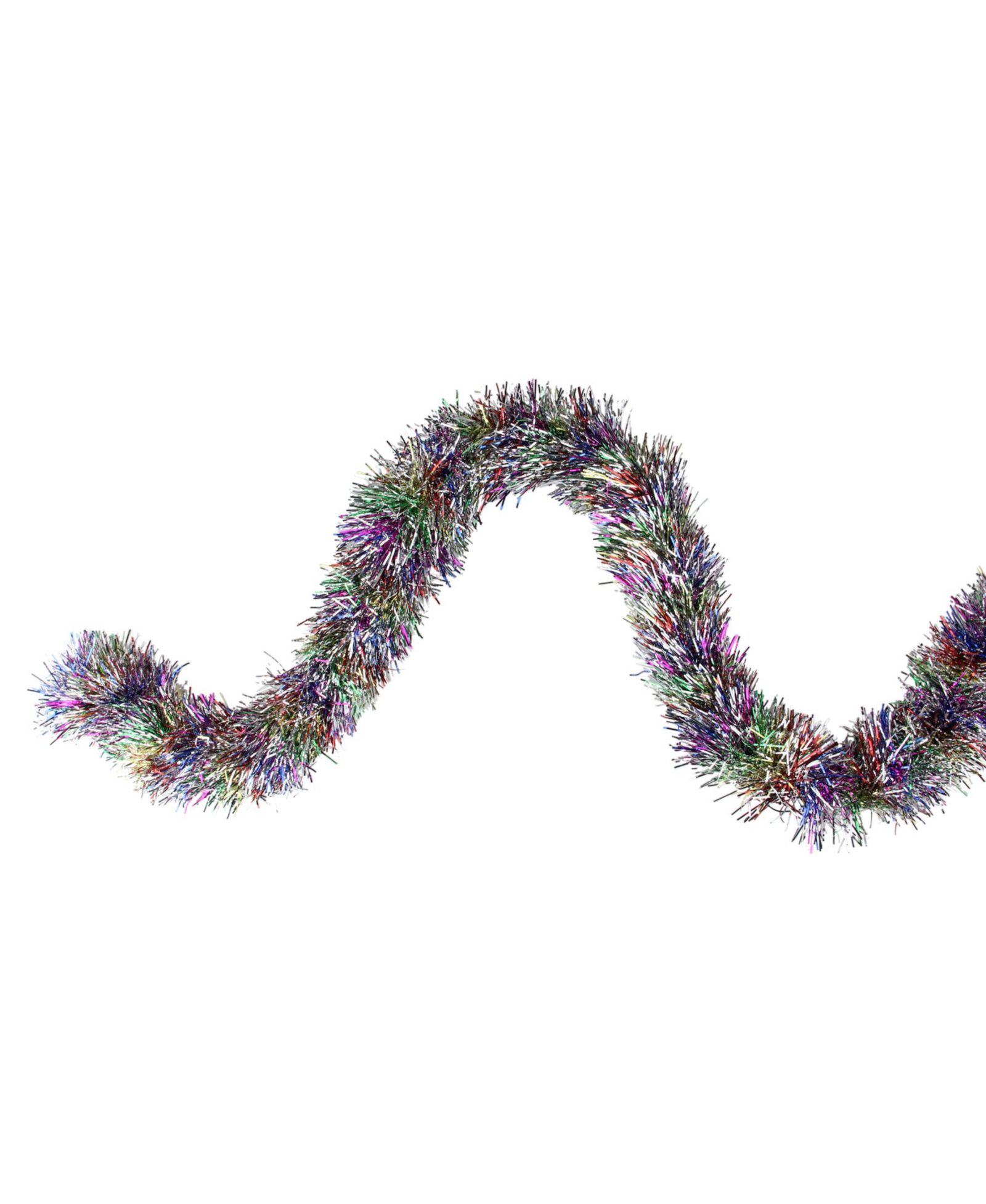 Northlight 50' Traditional Shiny Rainbow Christmas Foil Tinsel Garland - Unlit