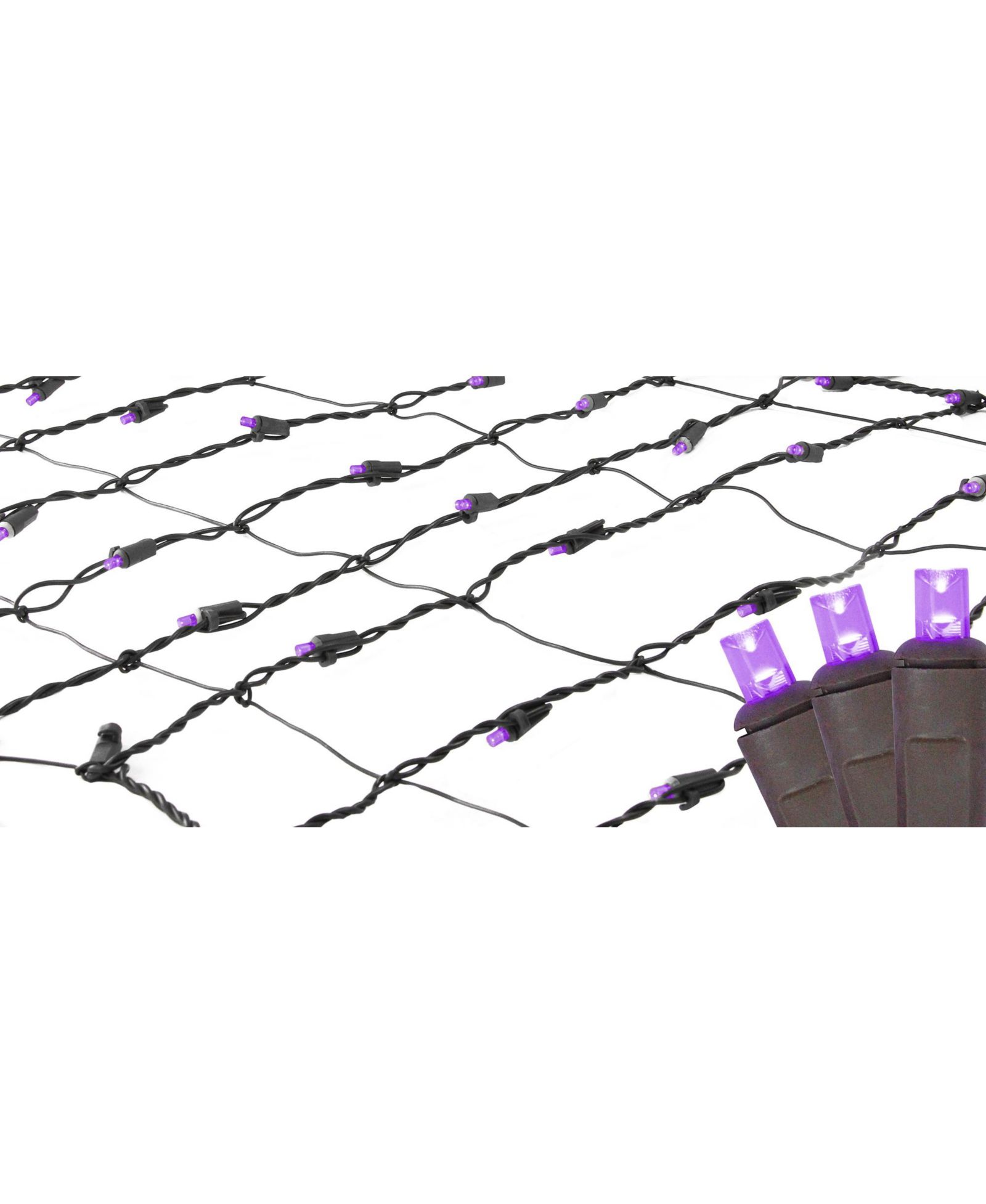 Northlight 2' x 8' Purple LED Tree Trunk Wrap Christmas Net Lights - Brown Wire