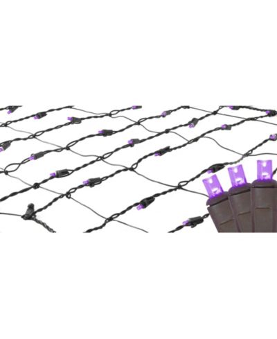 Northlight 2' x 8' Purple LED Tree Trunk Wrap Christmas Net Lights - Brown Wire