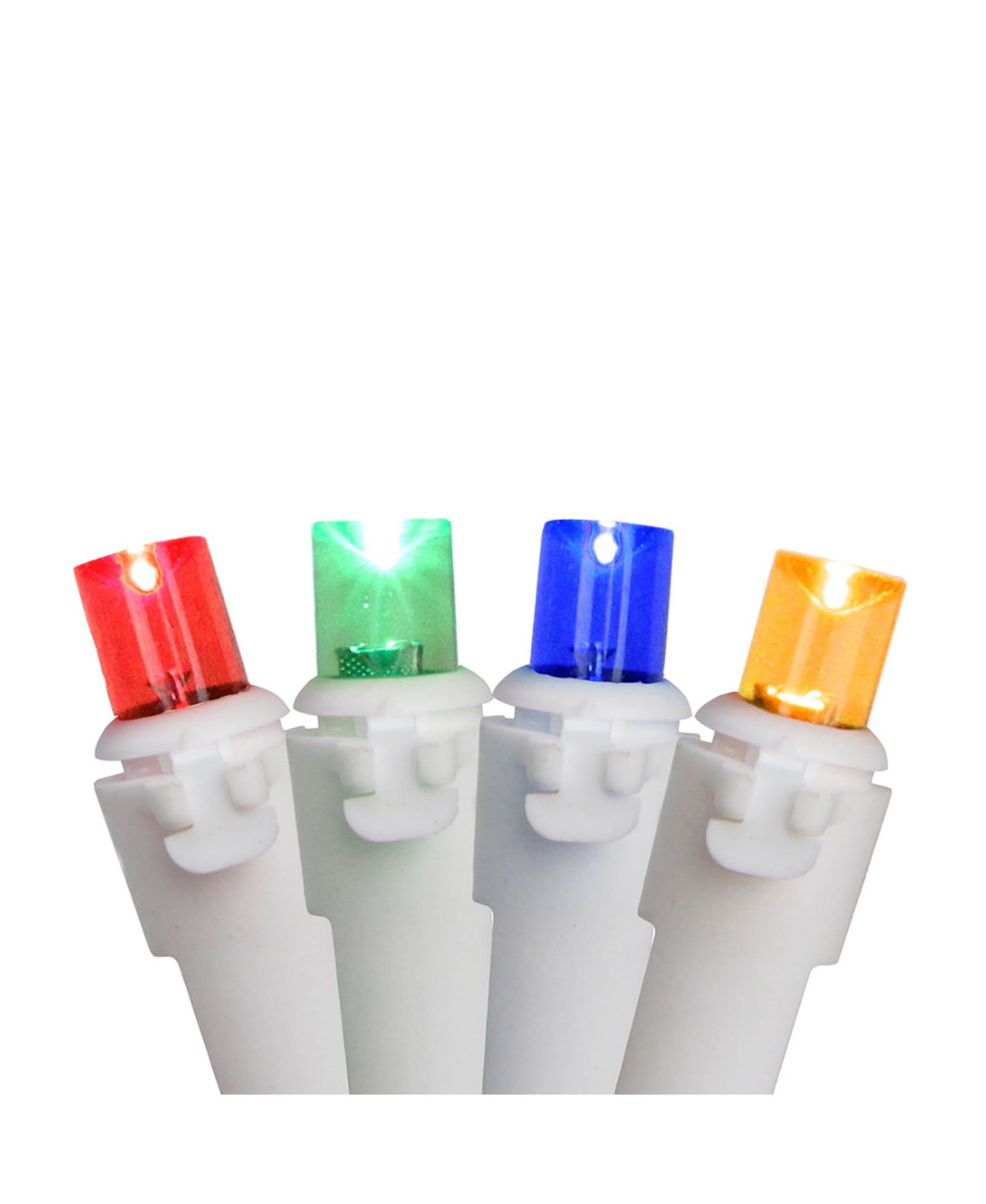 Northlight Set of 100 Multi-Color Wide Angle LED Lights - White Wire