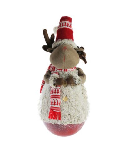 Рождественское украшение Northlight 37" Tumbling Melvin the Moose с красной шляпой и шарфом