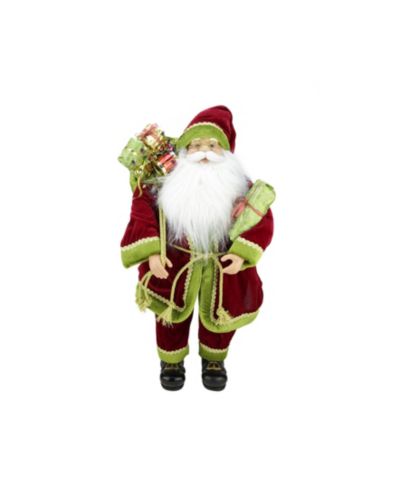 Northlight рождественская фигурка Санта-Клаус Grand Imperial Red Green and Gold с сумкой для подарков, 24"