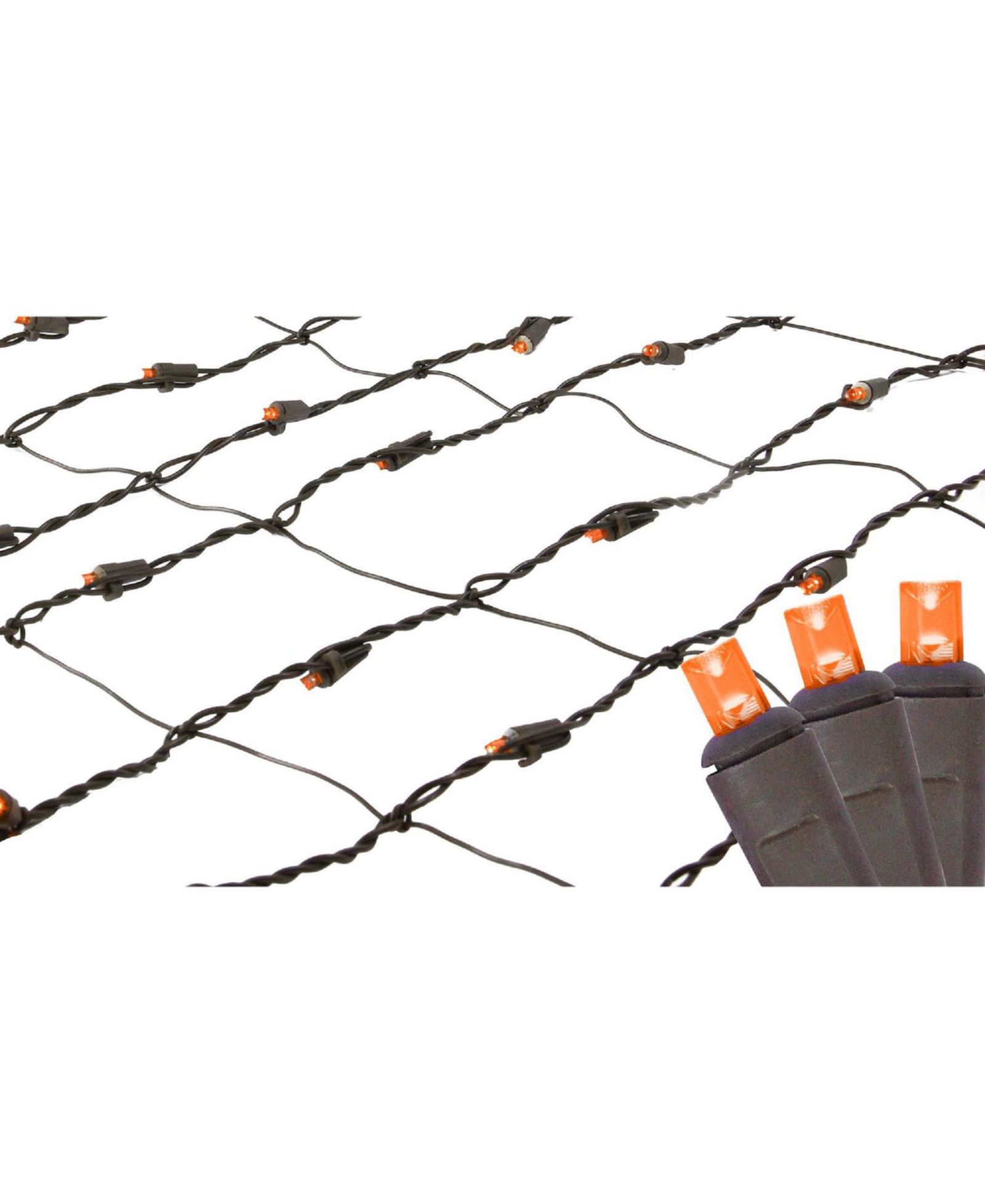 Гирлянда Northlight 2' x 8' Orange LED Tree Trunk Wrap Christmas Net Lights - Brown Wire