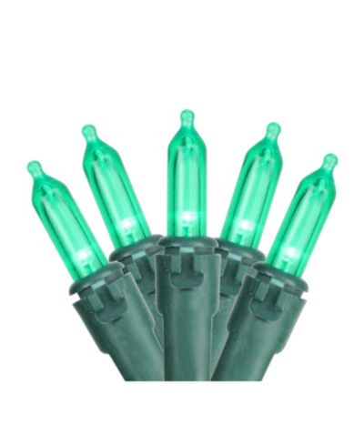 Northlight Set of 100 Green LED Mini Christmas Lights - 33 ft Green Wire