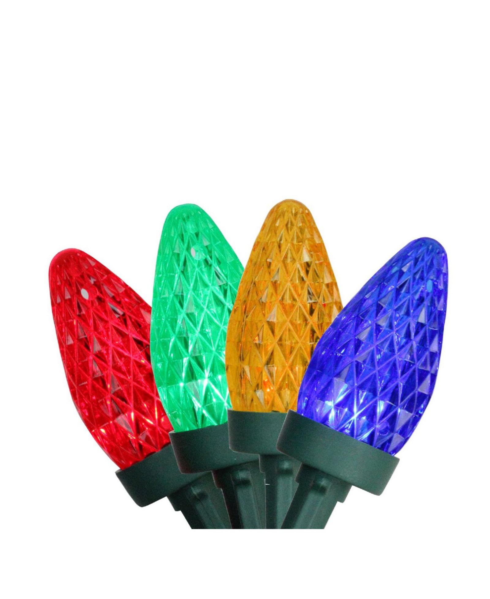 Рождественские гирлянды Northlight LED C7, 100 шт, зеленый провод