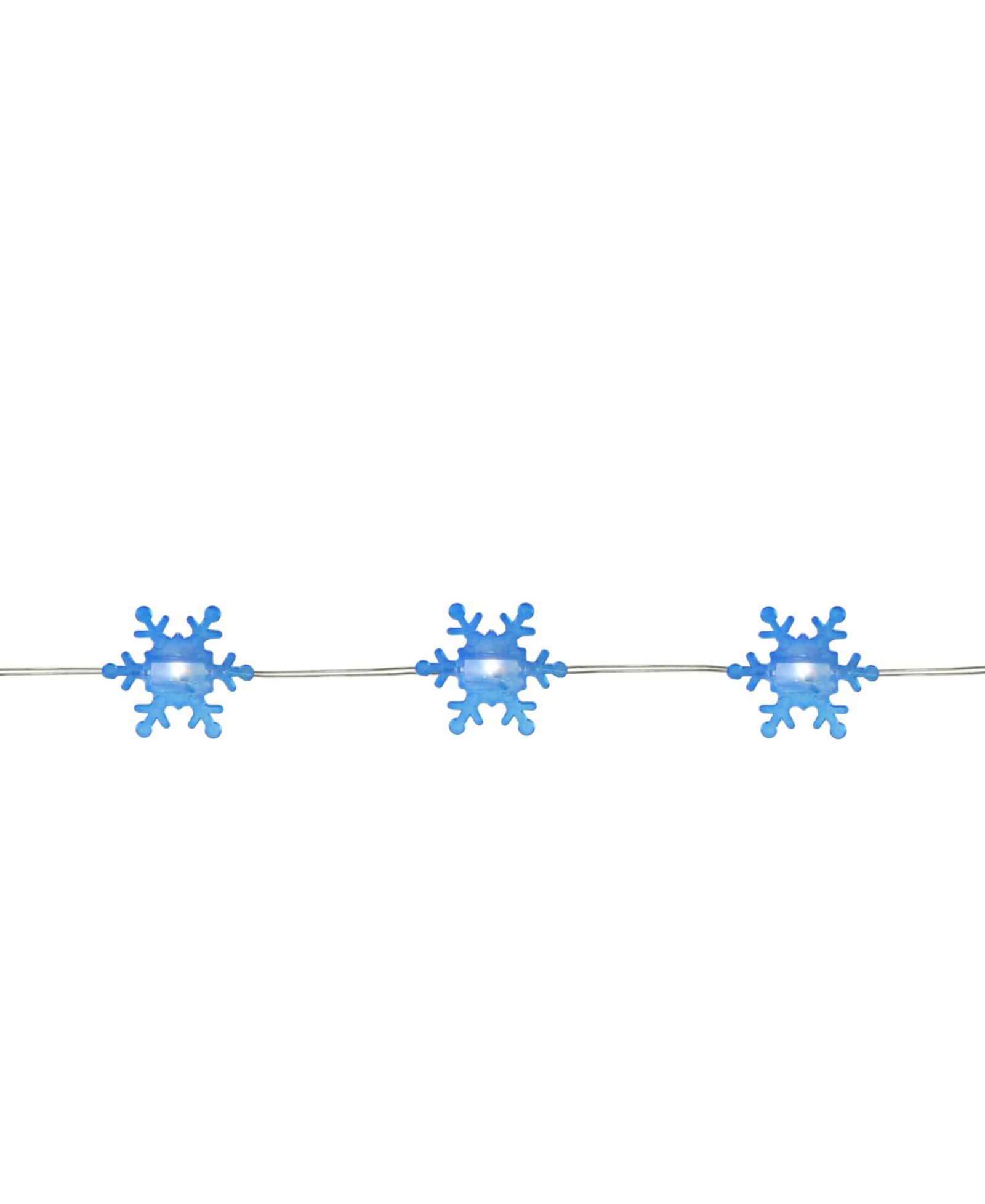Northlight 20 Warm White Snowflake Shaped LED Christmas Fairy Lights 6 ft Copper Wire
