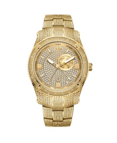 Мужские часы JBW Jet Setter GMT с браслетом из нержавеющей стали с напылением 18K Gold-Plated 46mm
