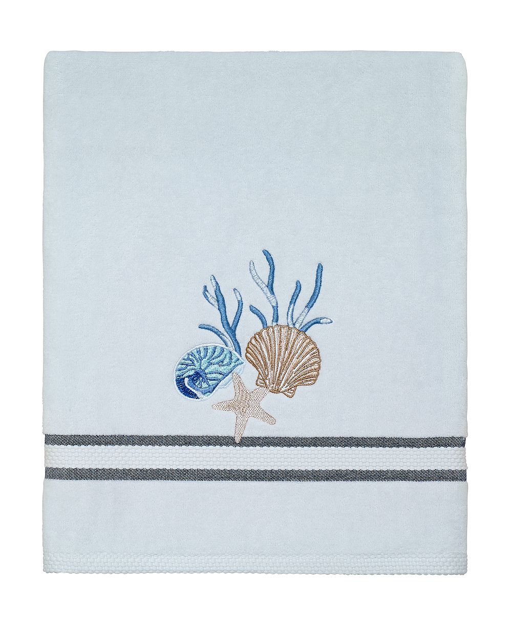 Полотенце для ванной Avanti Blue Lagoon Ombre Seashells, 27" x 50"