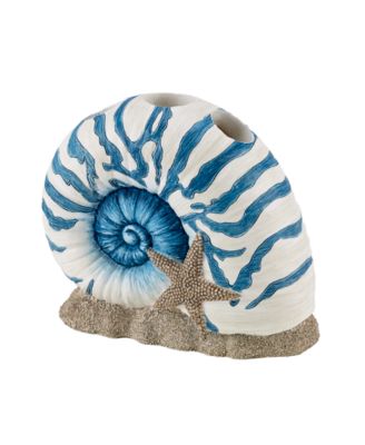 Avanti Blue Lagoon Ombre Seashells Toothbrush Holder