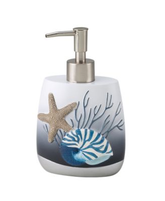 Avanti Blue Lagoon Ombre Seashells Soap/Lotion Dispenser