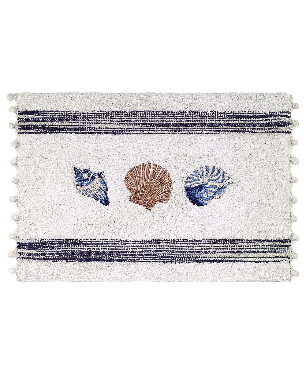 Коврик для ванной Avanti Blue Lagoon Ombre Seashells, 20" x 30"