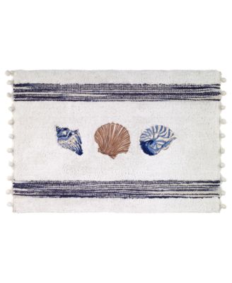 Avanti Blue Lagoon Ombre Seashells Bath Rug, 20" x 30"