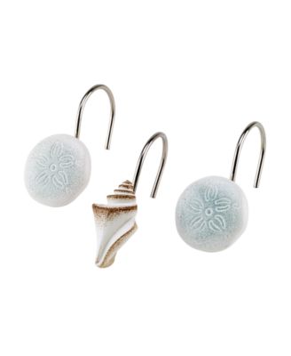 Avanti Farmhouse Shell Textured Resin 12-Pc. Shower Curtain Hooks
