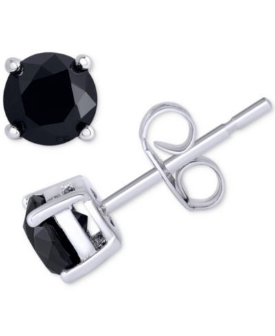 Серьги-гвоздики Black Diamond 1 ct. t.w. из стерлингового серебра