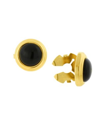 Наборы на колпачки для пуговиц 1928 Jewelry 14K Gold Plated Round