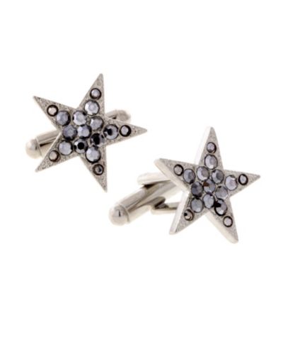 Серебряные запонки 1928 Jewelry с кристаллами в форме звезд