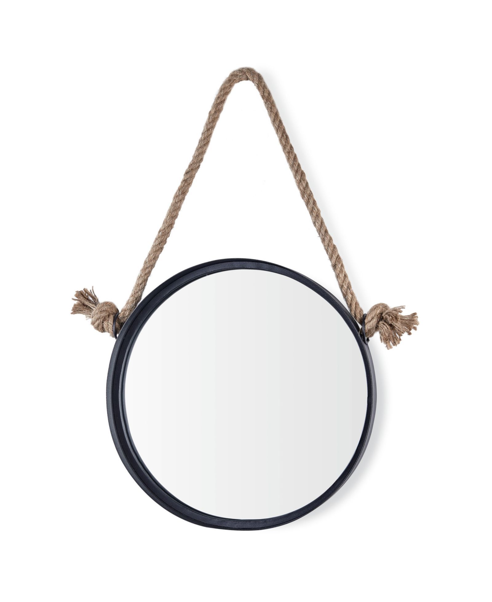 Круглое акцентное зеркало Danya B Iron Framed с подвесным канатом