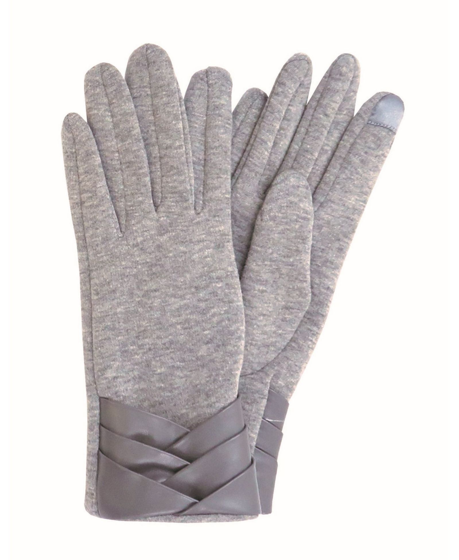 Женские перчатки Marcus Adler Pleated Cuff Jersey Touchscreen