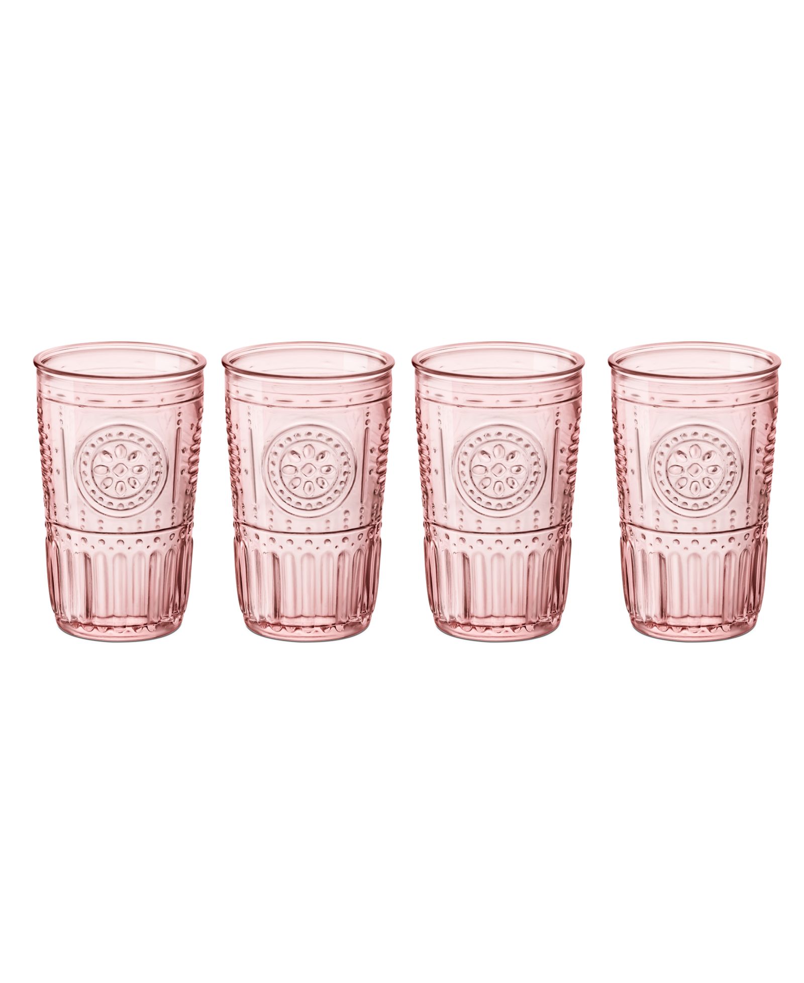 Bormioli Rocco Стакан для воды Light Pink Romantic, набор из 4 шт