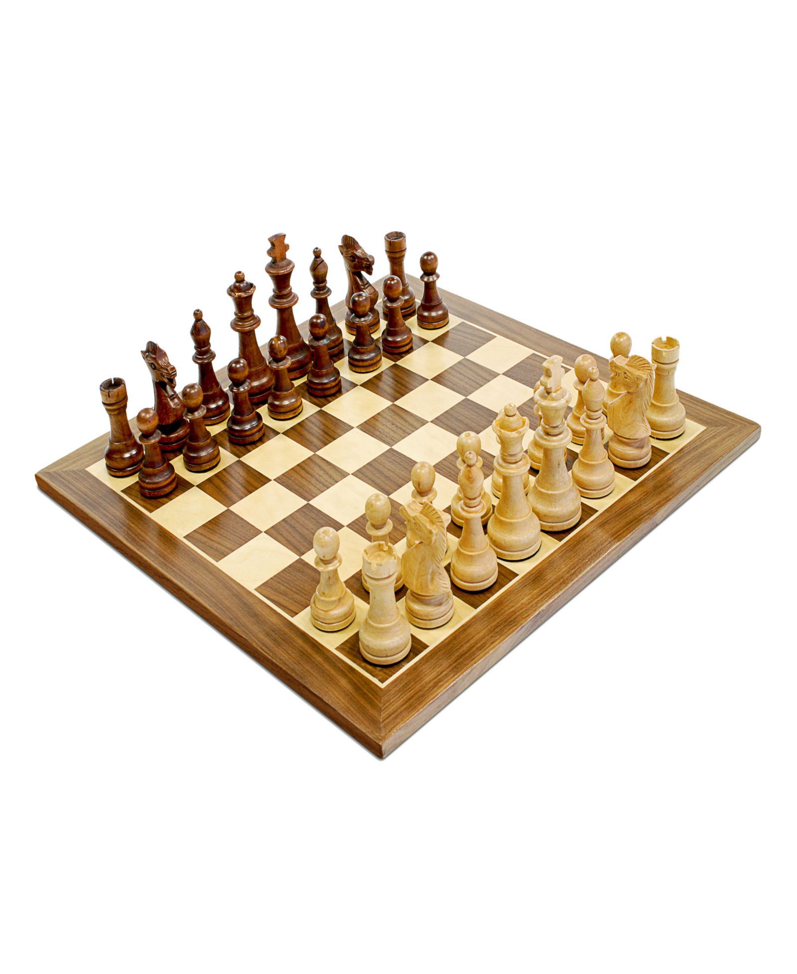WE Games классический деревянный шахматный набор Staunton, доска 15 in., король 3.75 in.