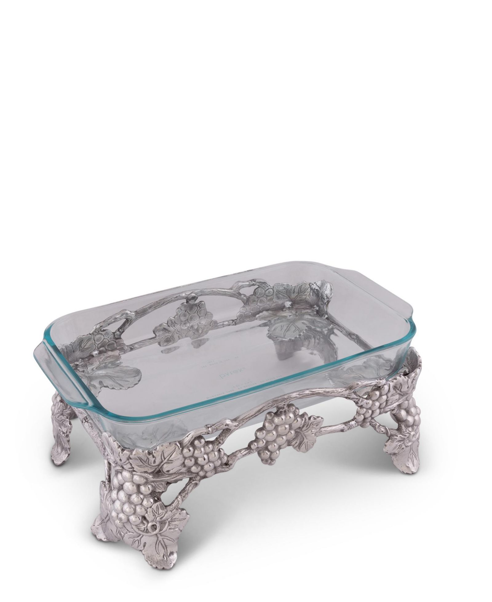 Подставка для блюда Arthur Court Aluminum Grape Pattern Pyrex
