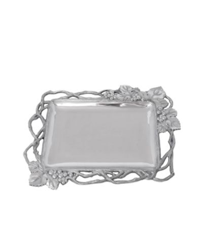 Прямоугольный поднос Arthur Court Designs из алюминия с виноградной лозой
