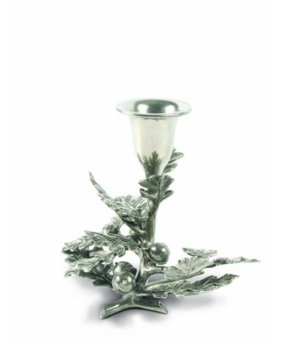 Подсвечник Vagabond House Pewter Metal Oak Leaf