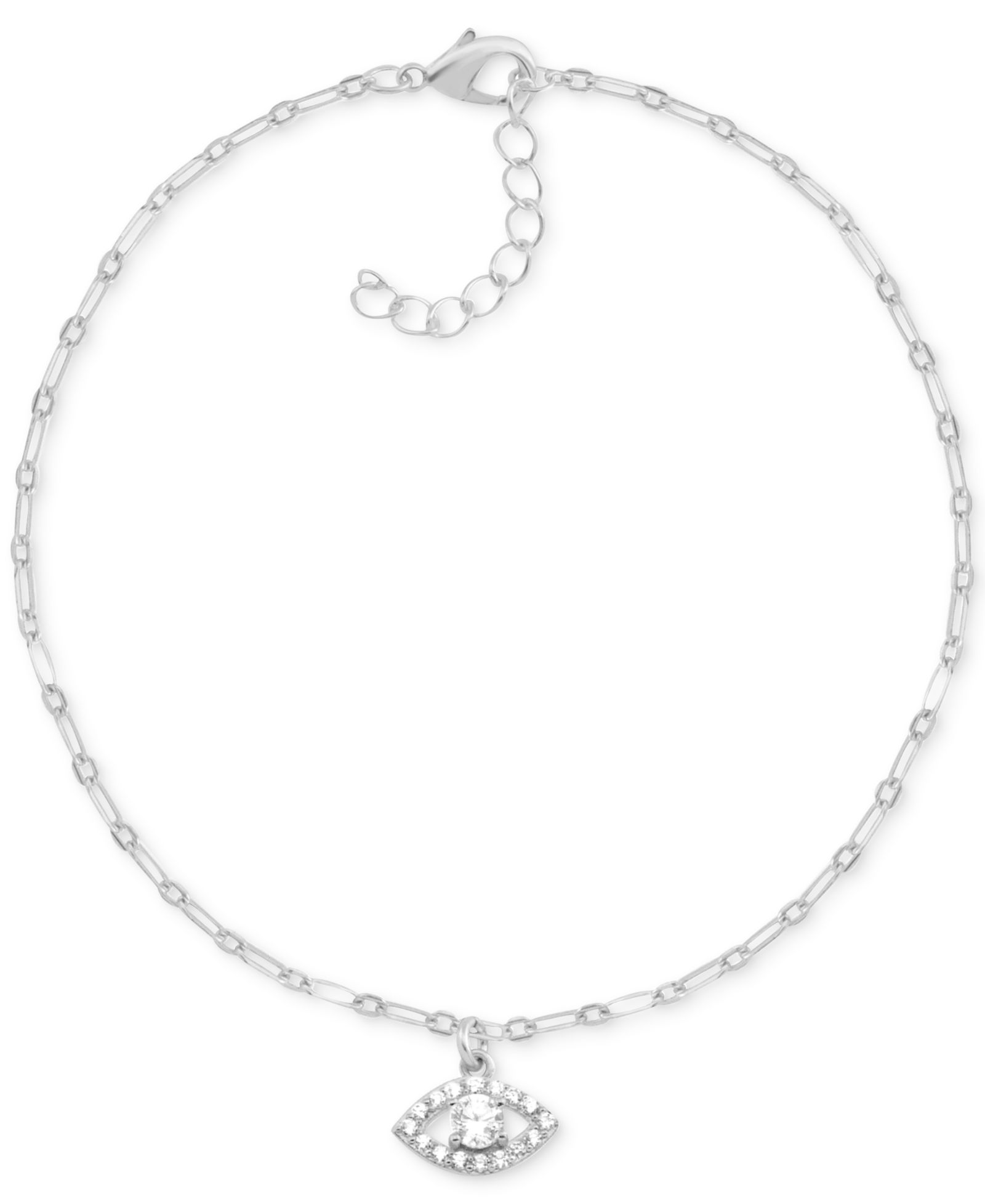 Essentials браслет на ногу And Now This Crystal Evil Eye в Silver-Plate