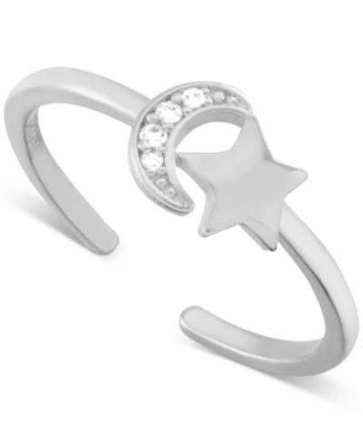 Кольцо на палец And Now This Crystal Moon & Star в Silver-Plate